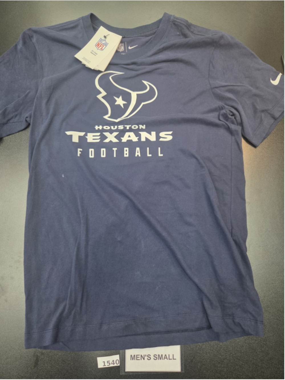 Nike Houston Texans Men’s Small Dri-FIT Navy NFL New Football Shirt NWT #1540